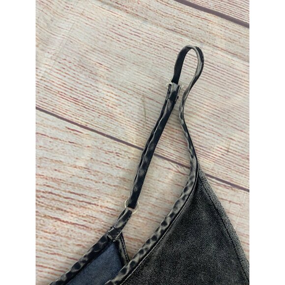 Cloth & Stone Women's Grey Crushed Velvet Slip Dress - Large - Picture 9 of 13